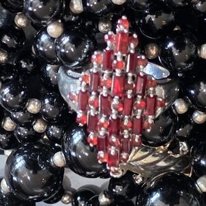 Baget Styled Garnet sterling SILVER Ring size Size 9